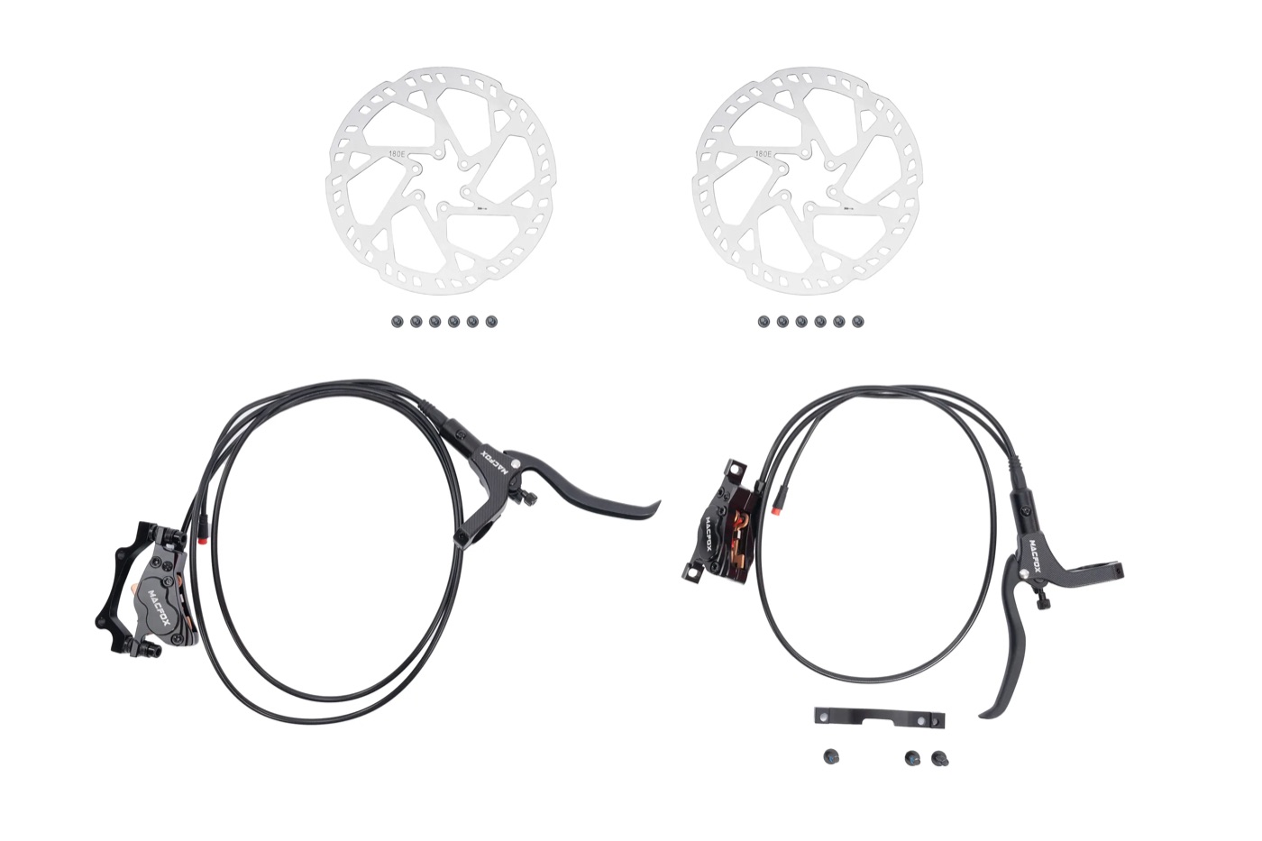 Macfox E-bike Four-Piston Hydraulic Disc Brake Replacement Set