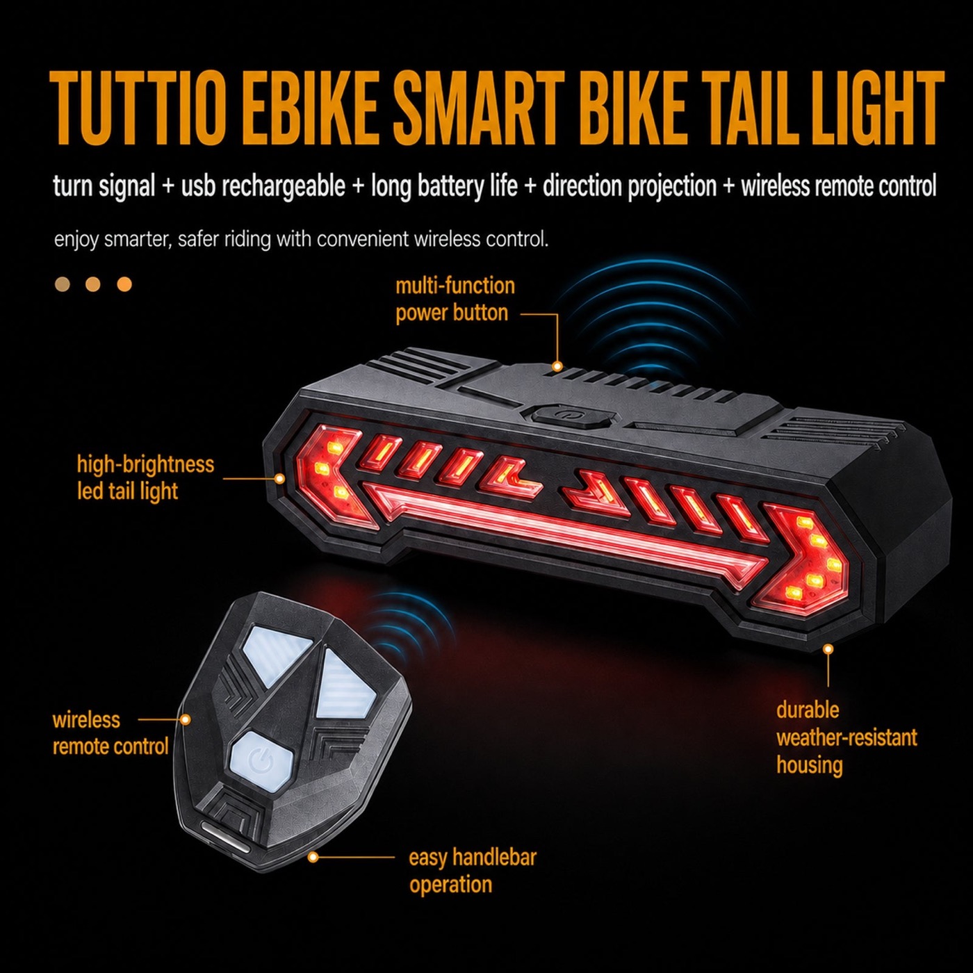Tuttio Soleil01 Ebike Smart Bike Tail Light