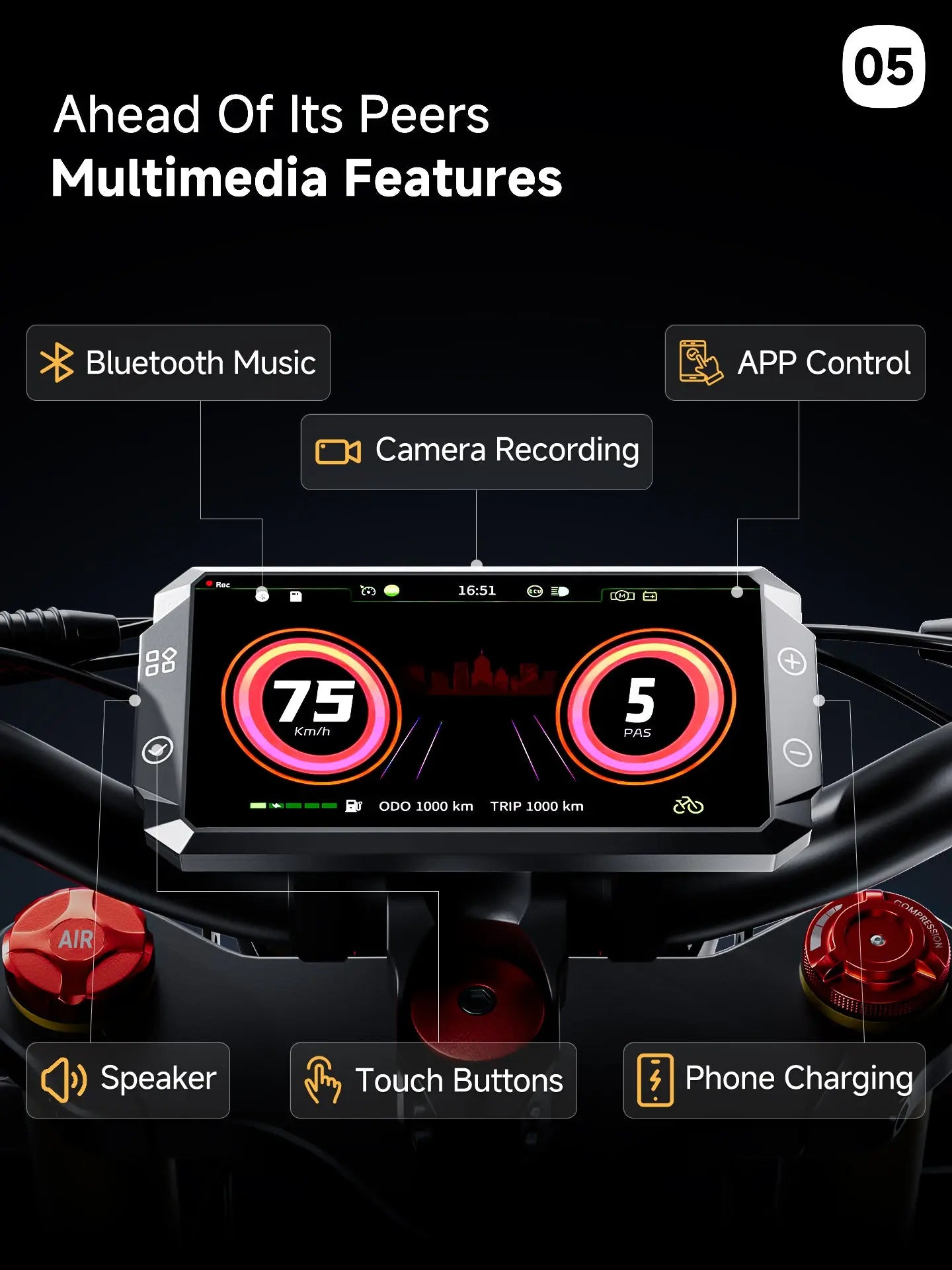 A9 Pro Max Dual Motor 2.0 cockpit