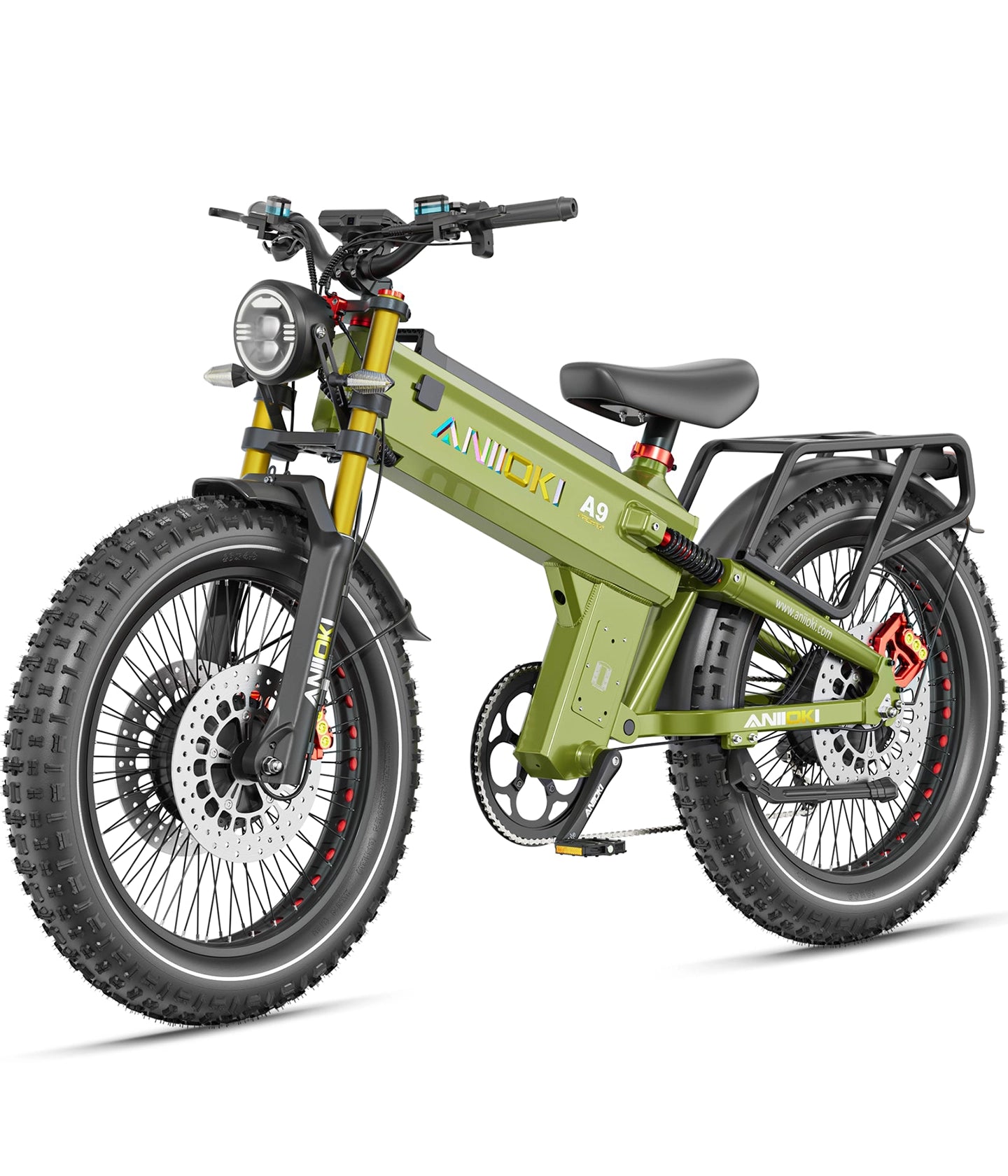 Aniioki A9 Pro Max Dual Motor 2.0 in Army Green