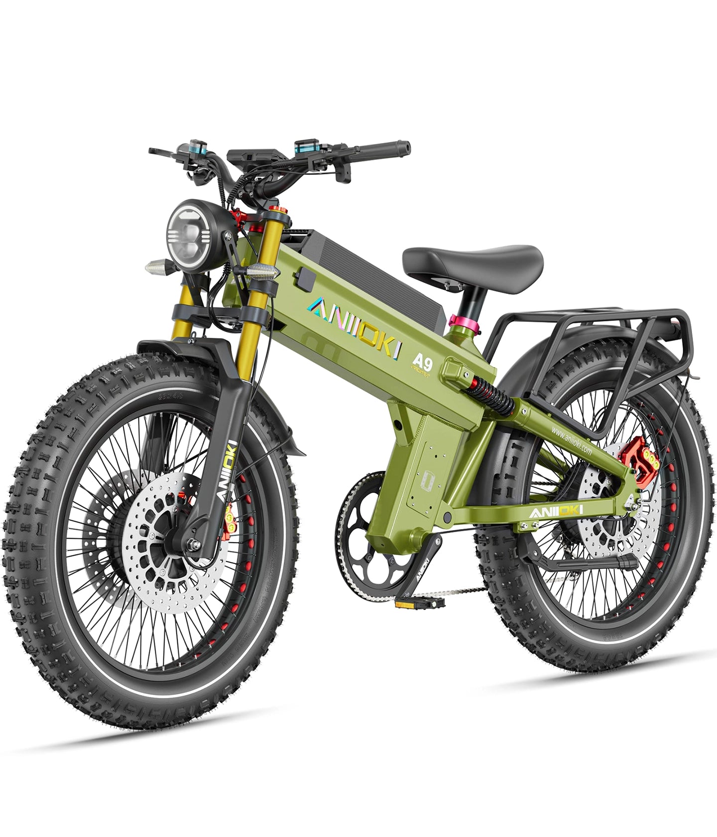Aniioki A9 Pro Max Dual Motor 3.0 in Army Green