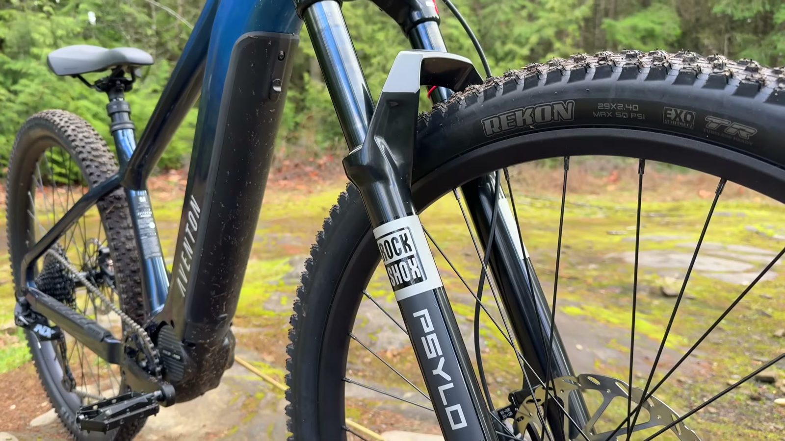RockShox fork close-up on the Ramblas ADV