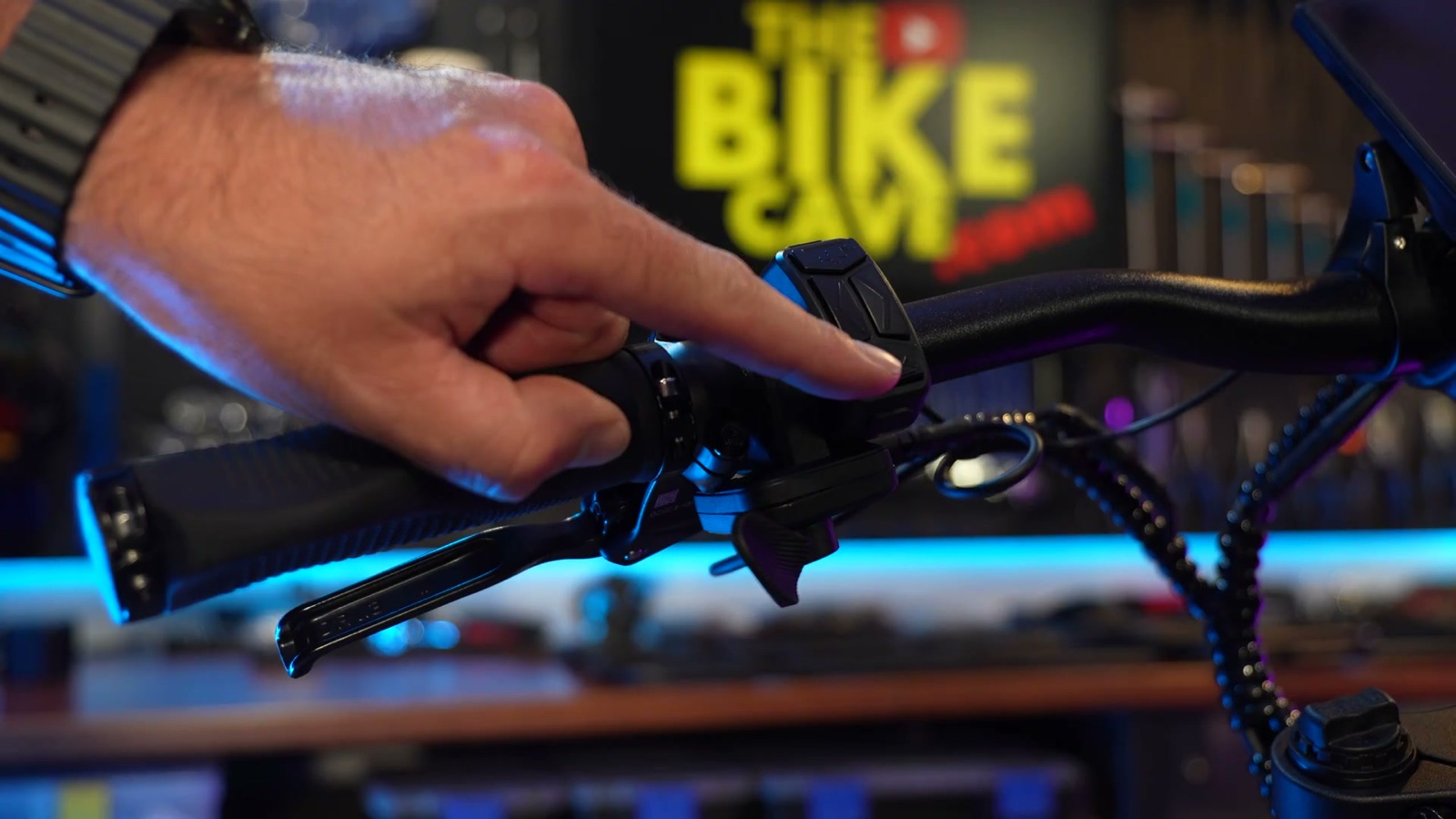 Left-hand remote and thumb throttle