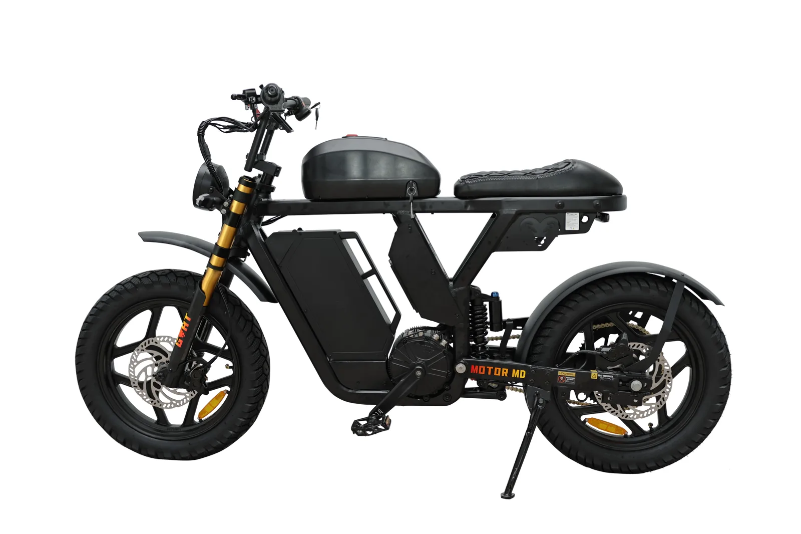 Motor Goat MD: Side profile, both batteries in the frame