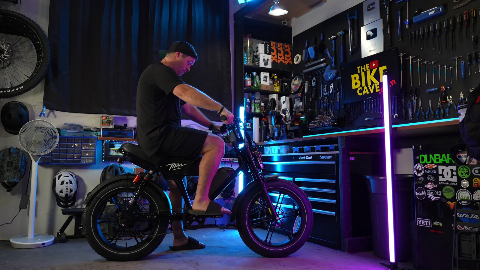 Ben seated on the Heybike Titan in the studio