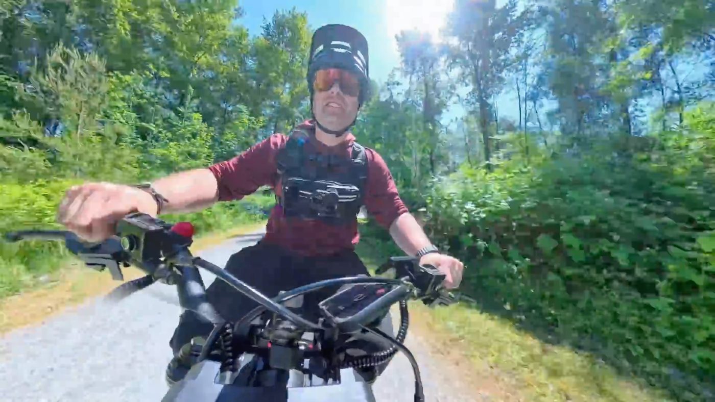 Riding the Heybike Villain on gravel and light trail