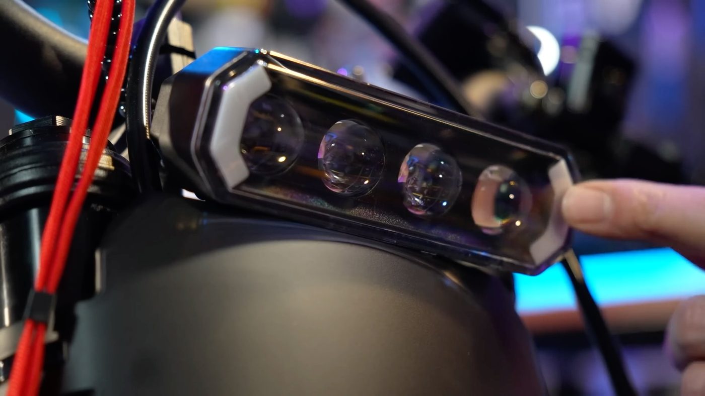 Four-LED headlight close up