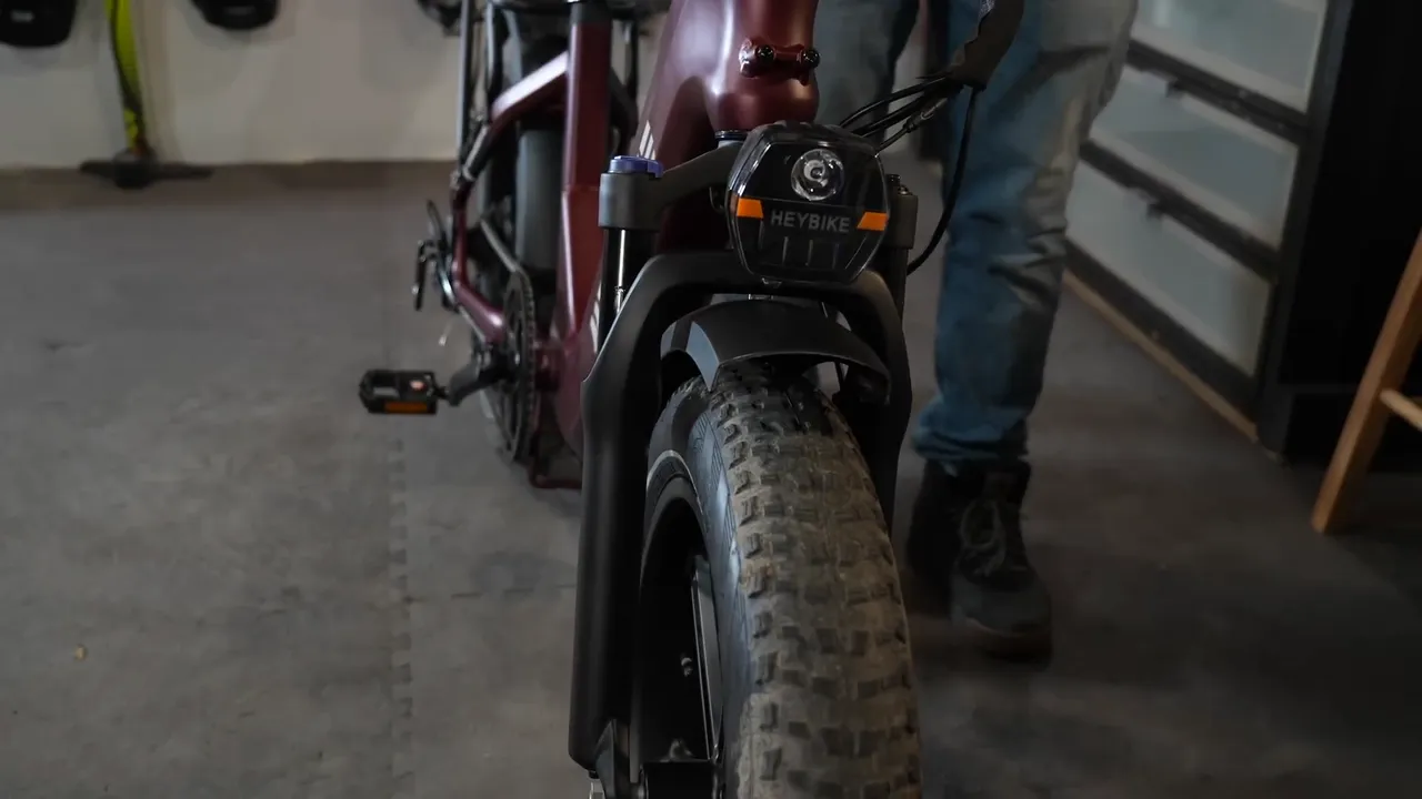 front tire and fork