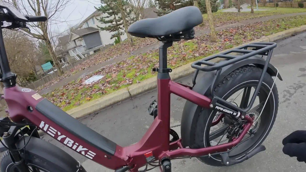 The Heybike Ranger S parked on a street
