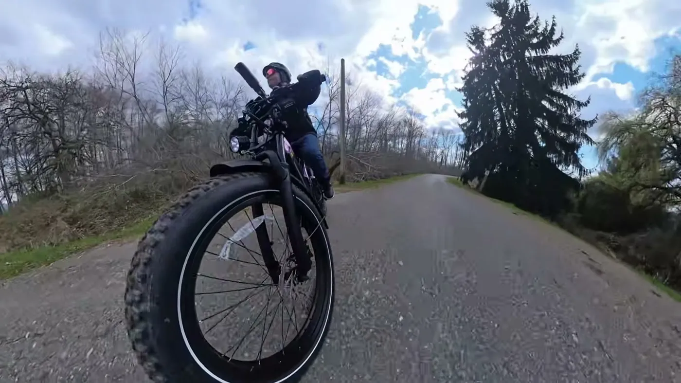riding the EX11 on the road