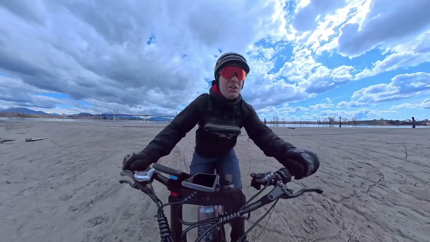 riding on the beach