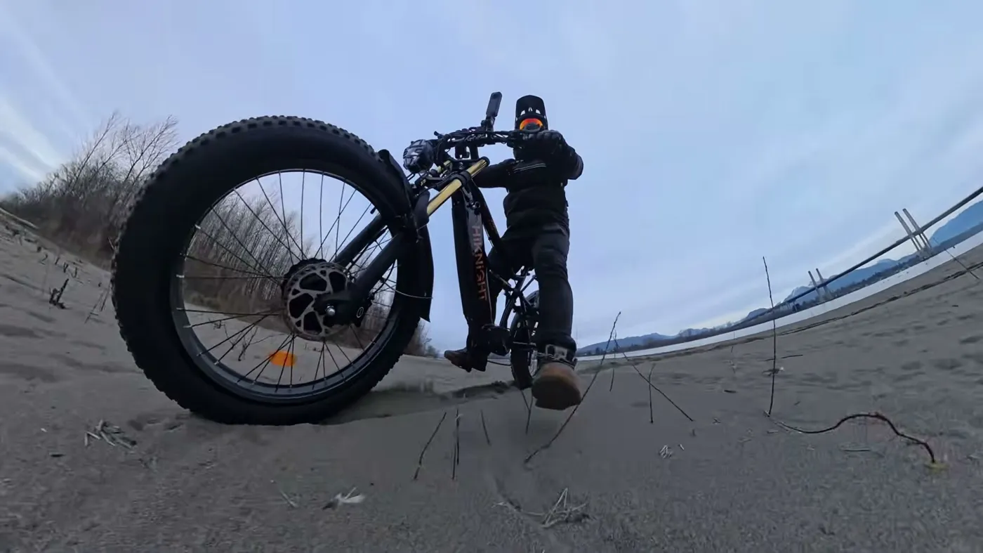 riding on the beach