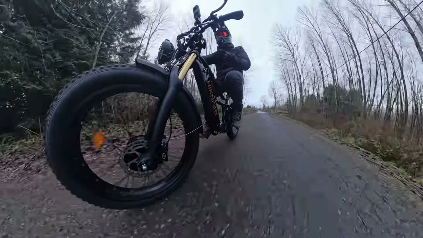 riding on a paved path