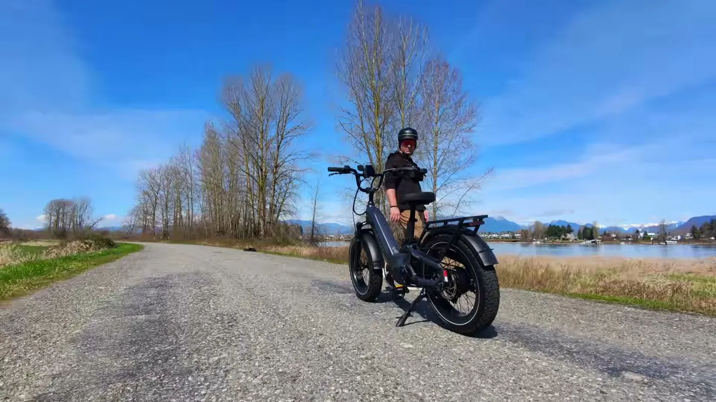 riding on a gravel road