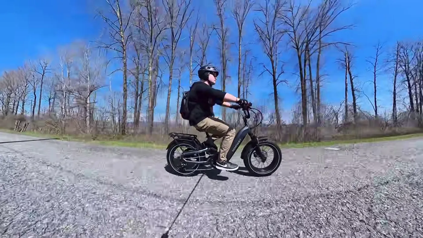 riding on a road