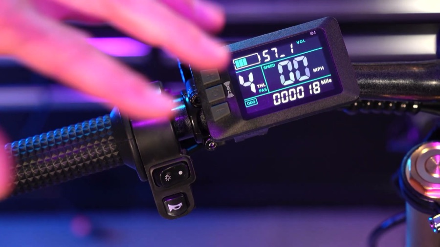 Display in wheelie mode