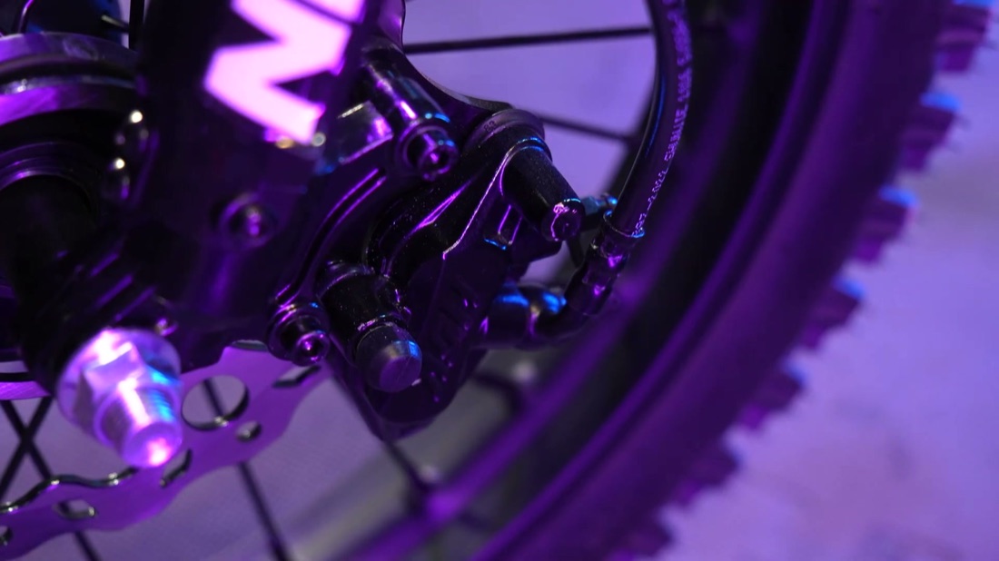 Front brake caliper and rotor