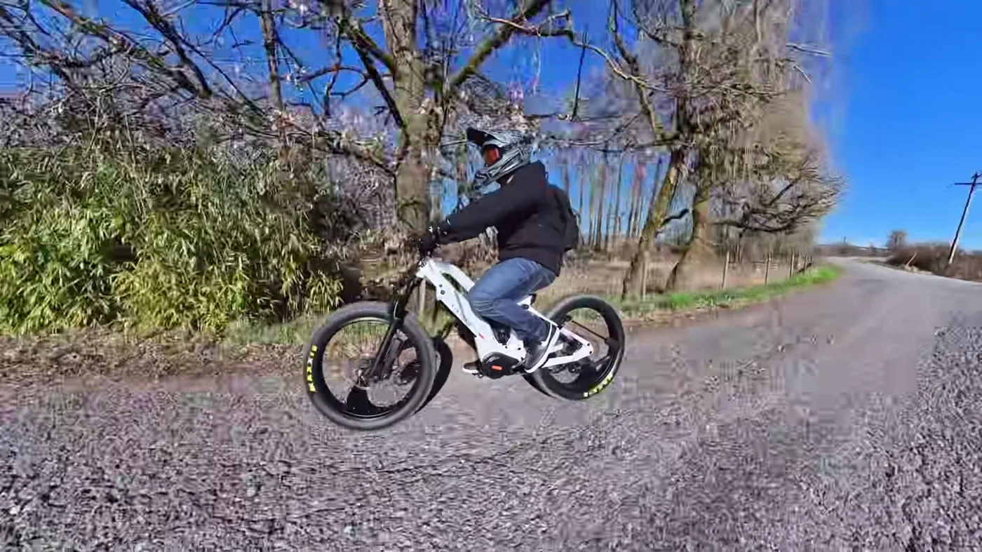 riding on a gravel road