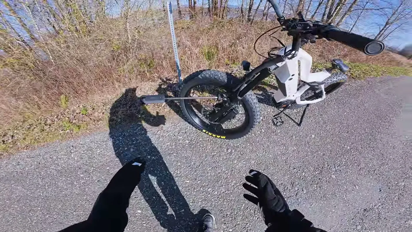 parked on gravel