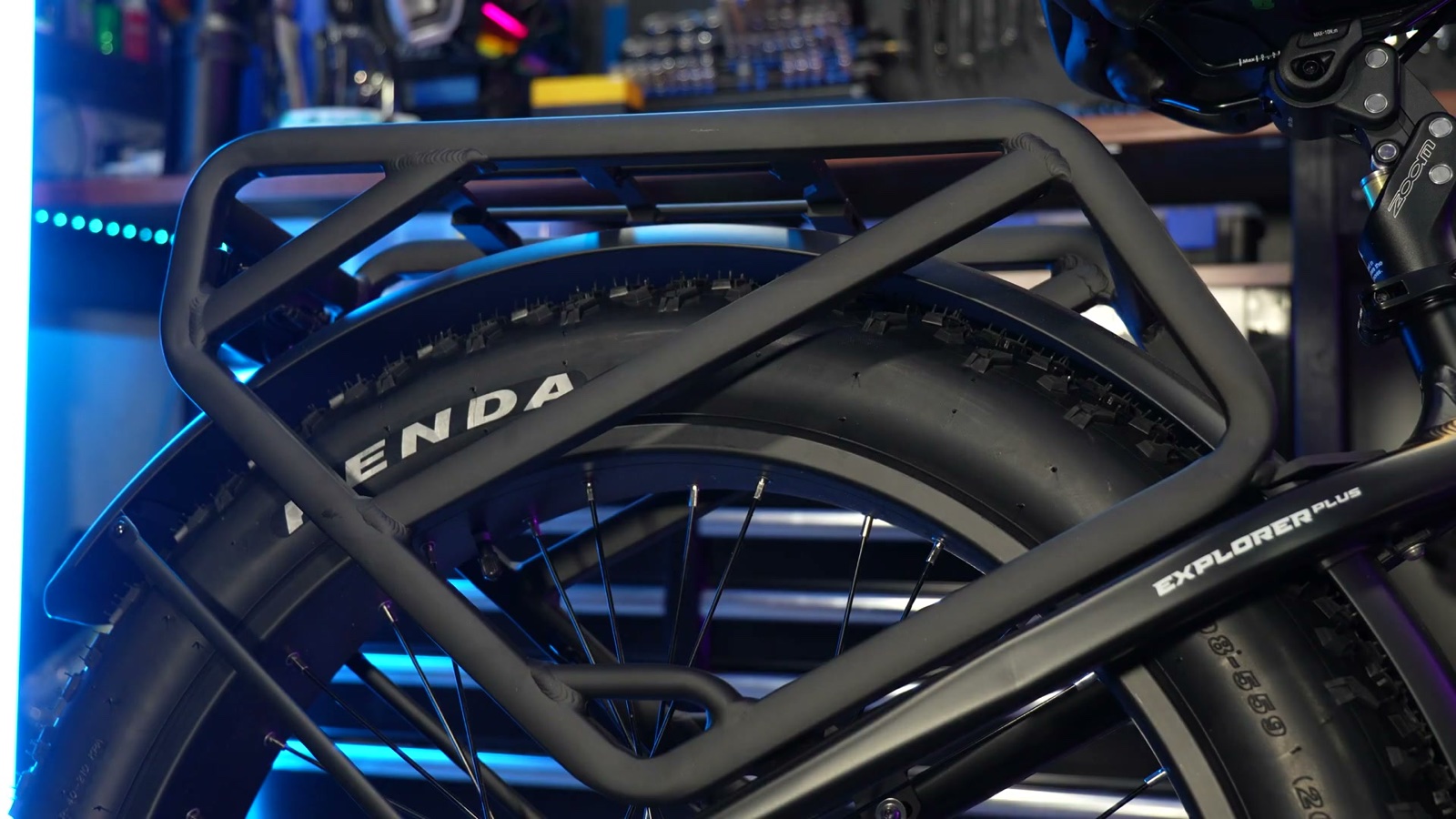 Rear rack on the Explorer Plus iQ
