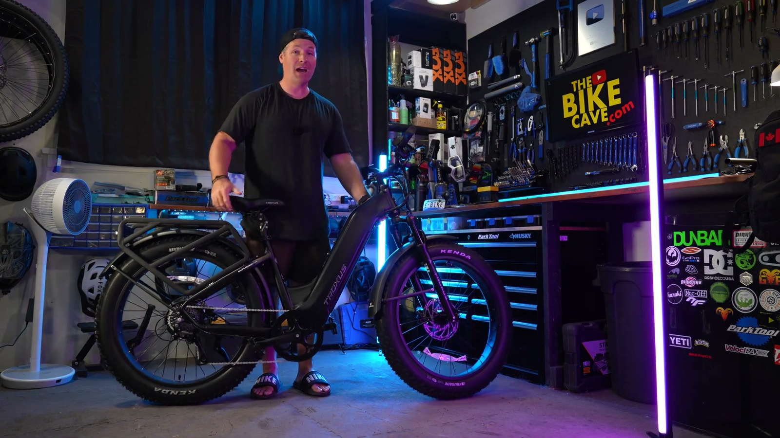 Ben standing beside the Troxus Explorer Plus iQ in the shop