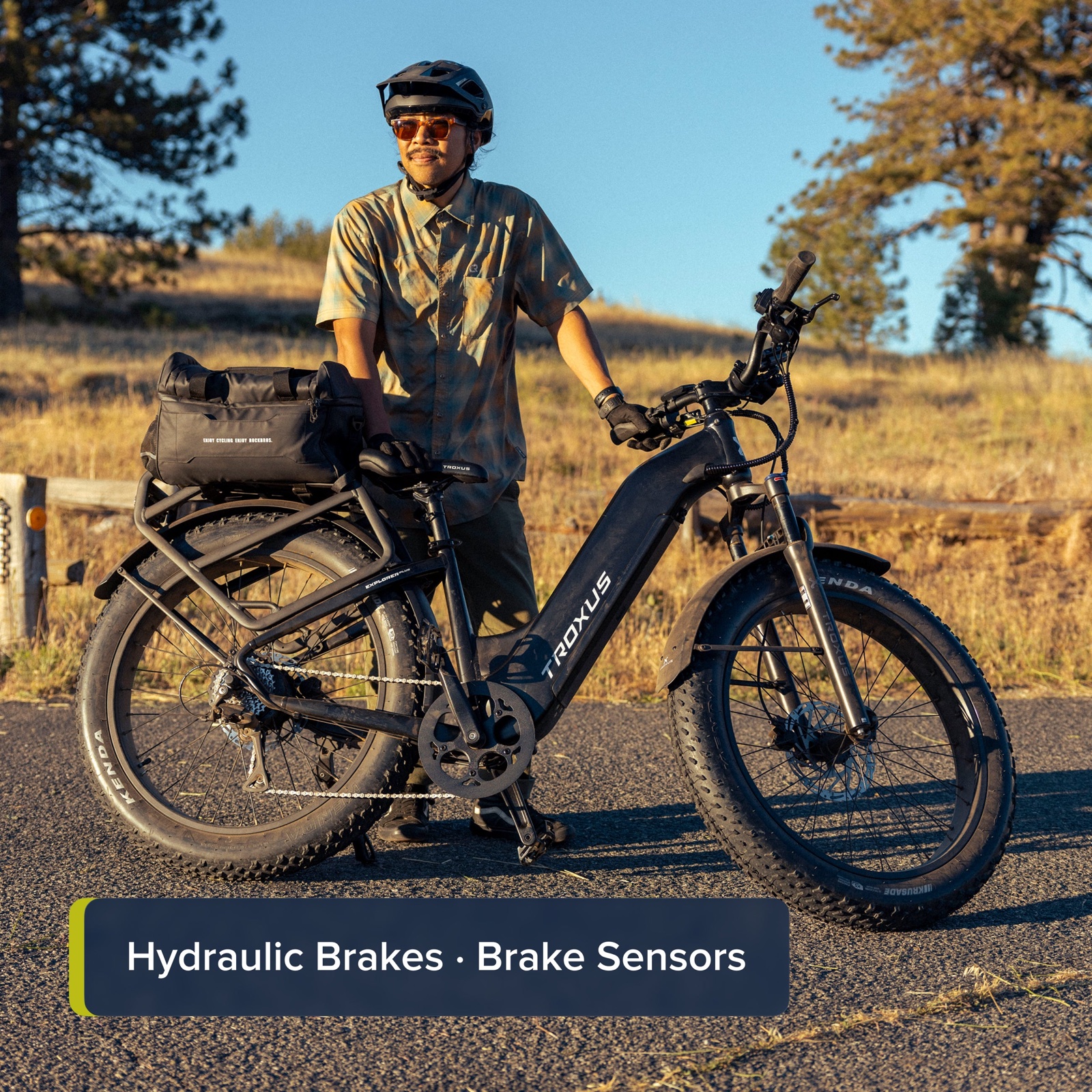 Kenda Krusade 26x4 fat tire and Tektro hydraulic brake
