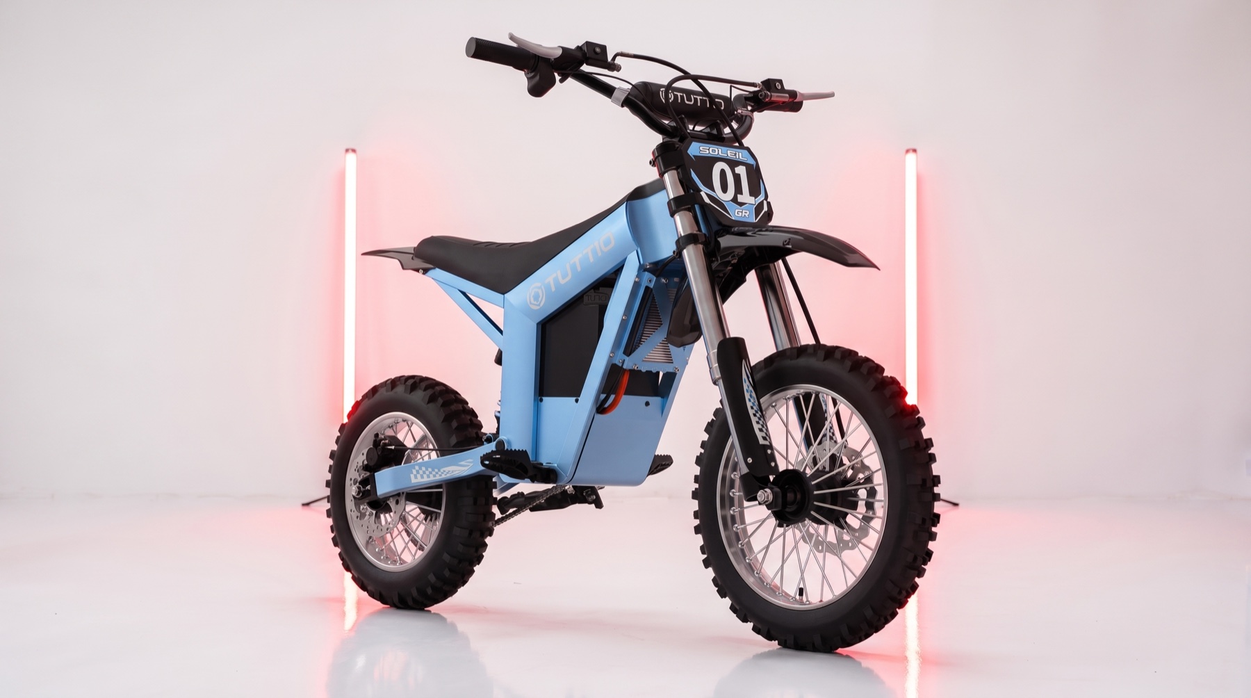 Tuttio Soleil01 GB electric dirt bike in Glacier Blue