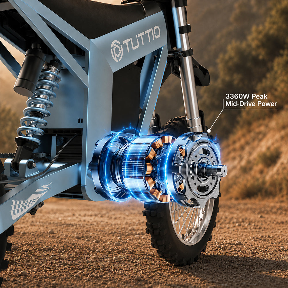 3360W peak mid-drive motor cutaway
