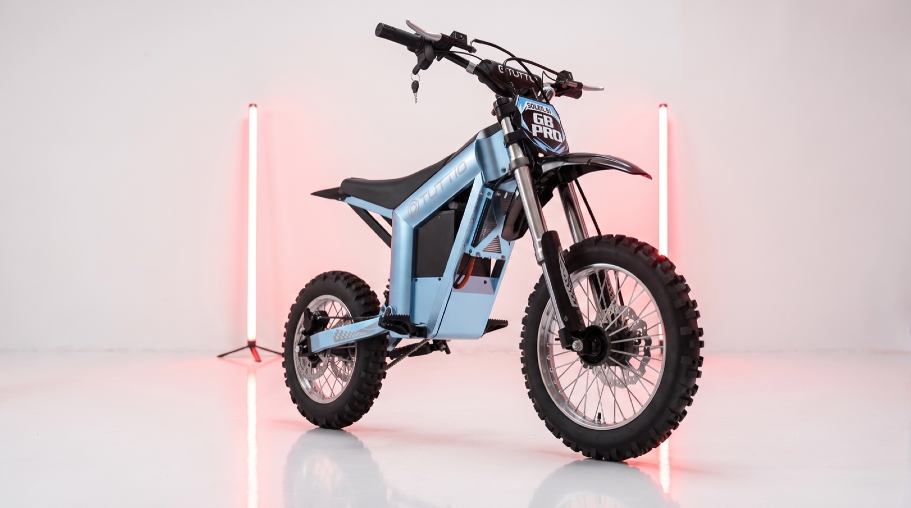 Tuttio Soleil01 GB Pro electric dirt bike in Glacier Blue