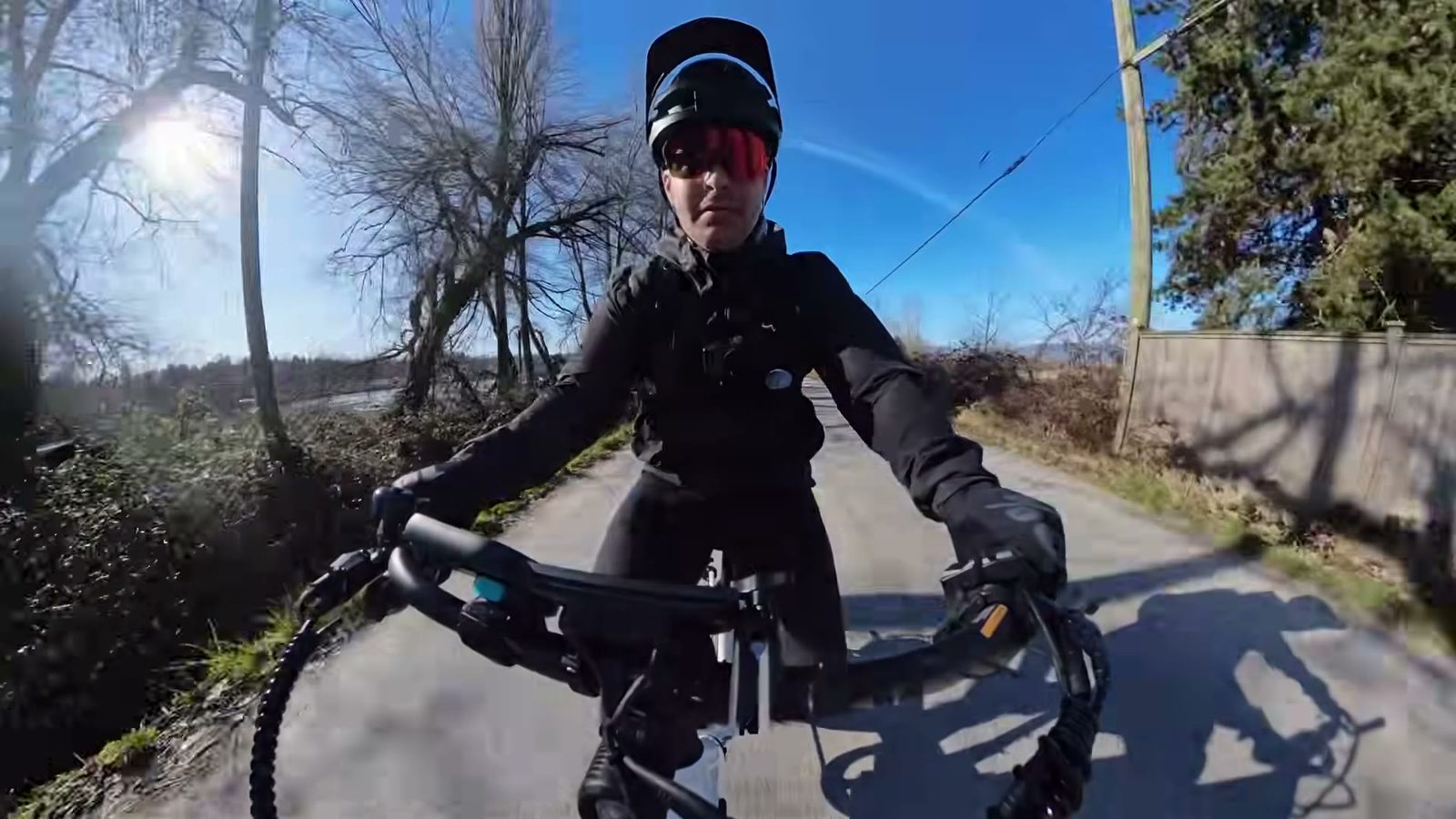 Ben on the Breeze 1 during the top speed run on a flat gravel road