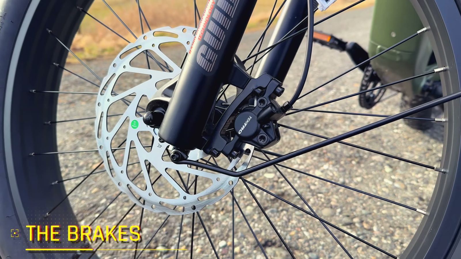 203 mm front rotor and Tektro hydraulic caliper