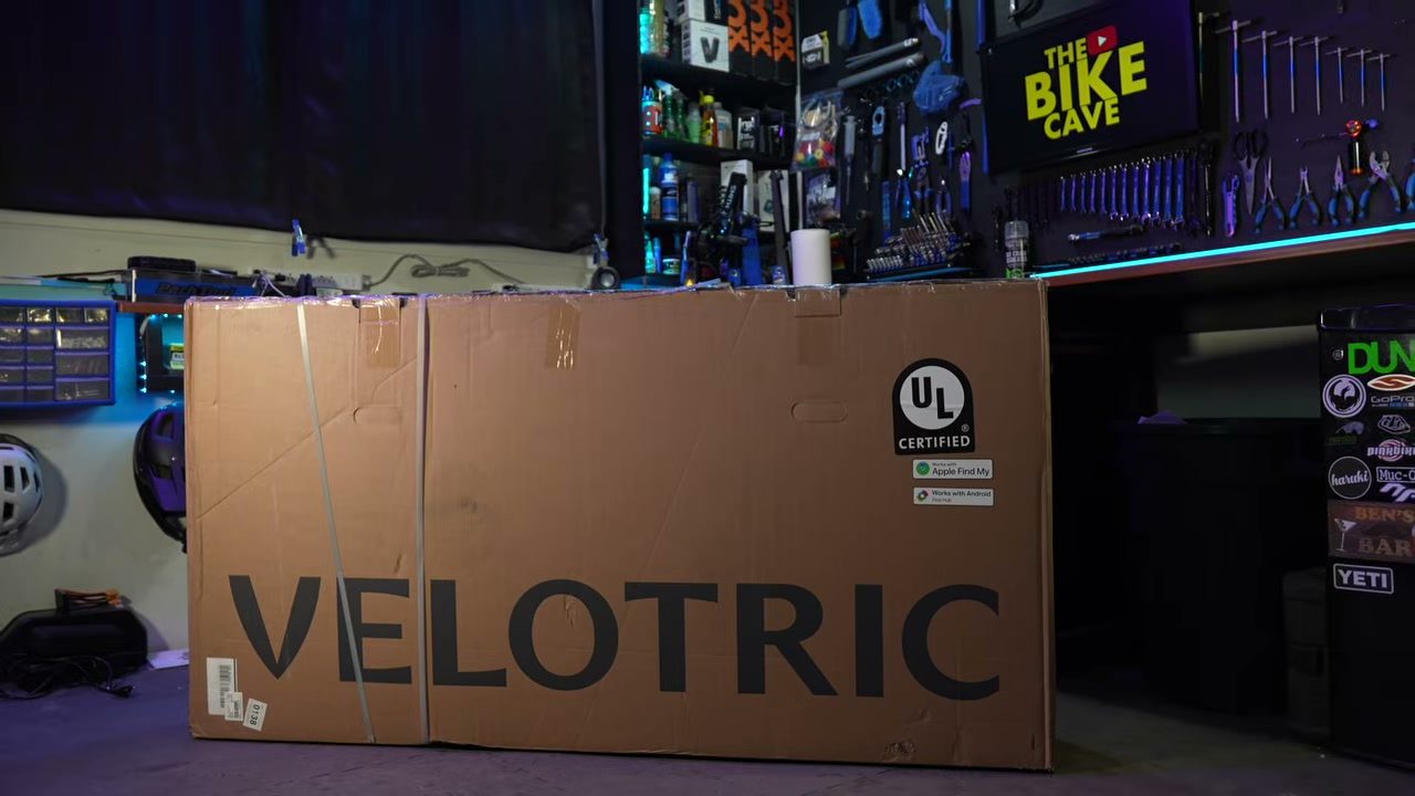 Boxed Velotric Summit 2 with UL certified badge in the shop