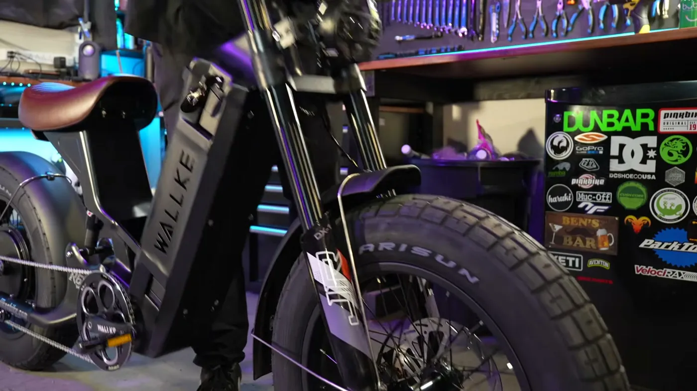 front fork and tire