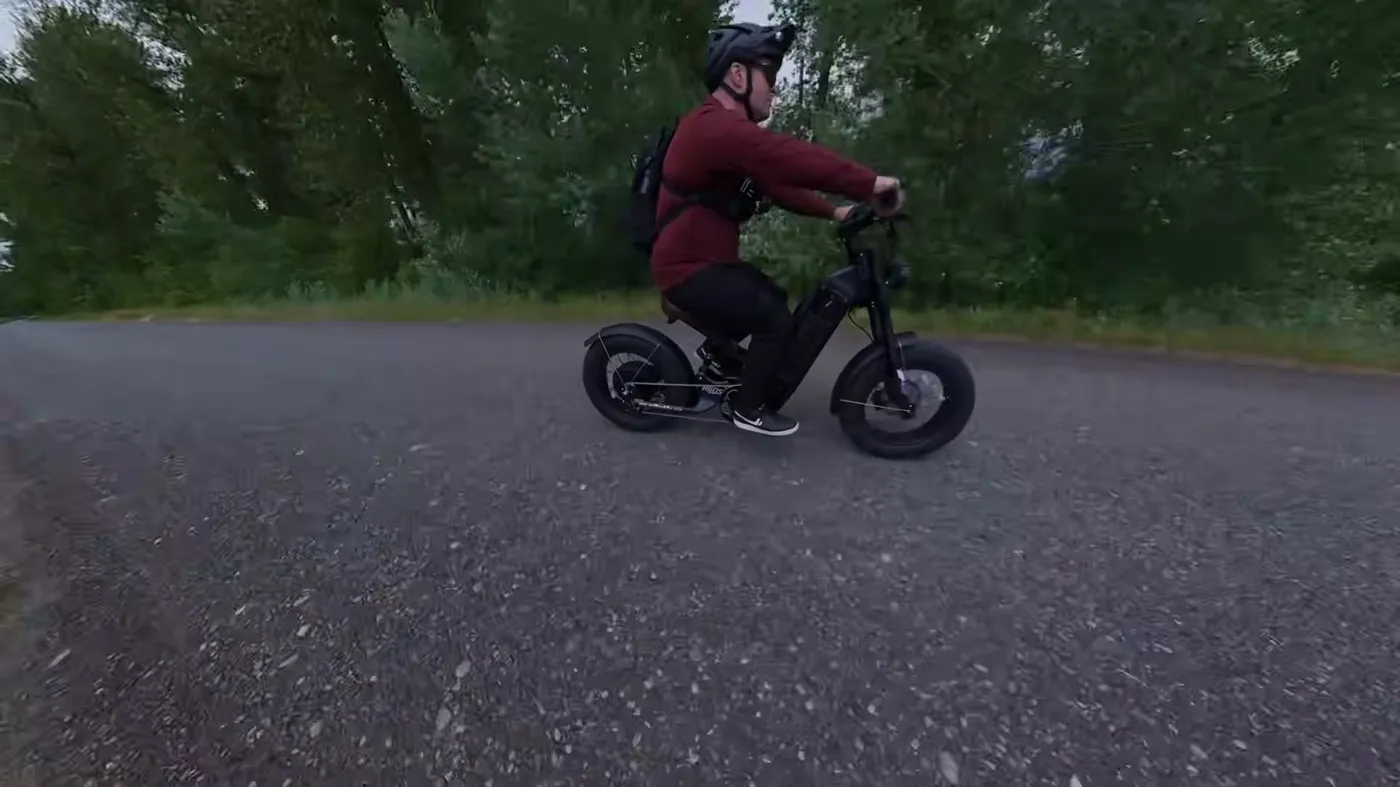 side view riding on pavement