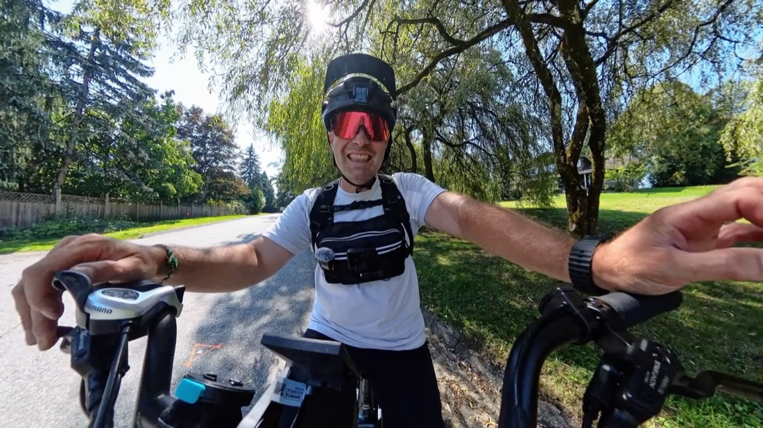 Ben giving the range report partway through the ride