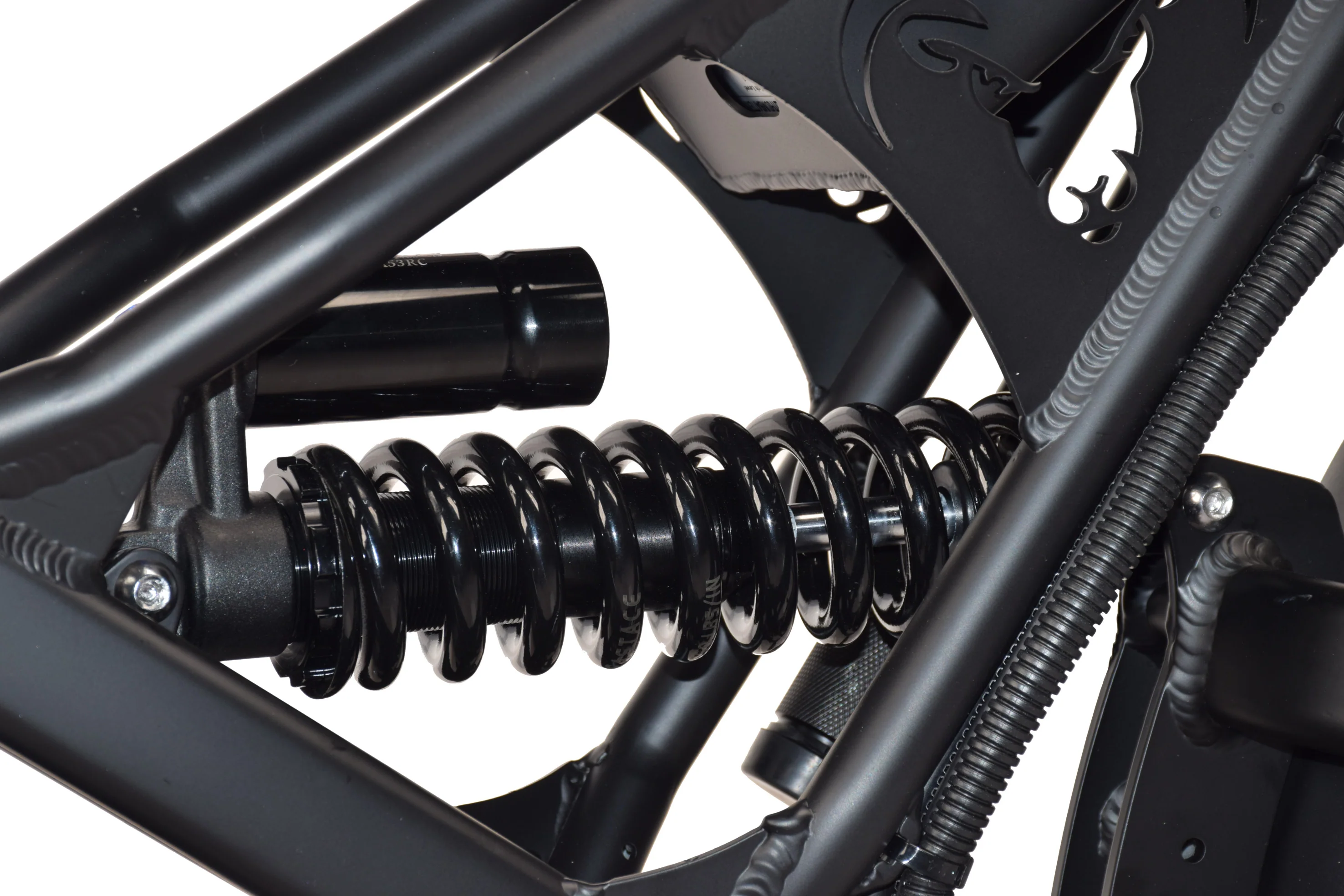 FASTACE coil rear shock and ram-head frame cutout