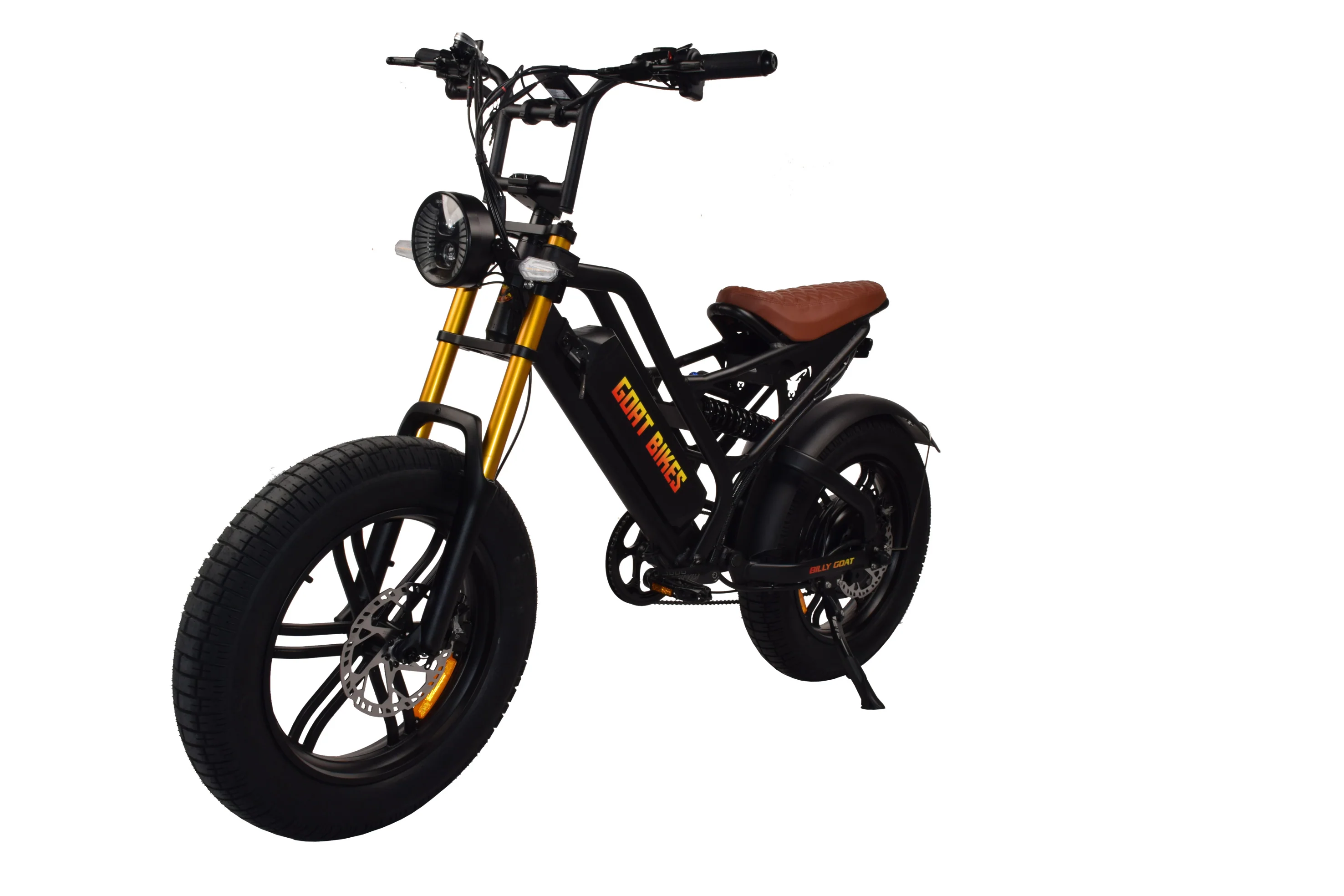Billy Goat V3 front three-quarter with LED headlight