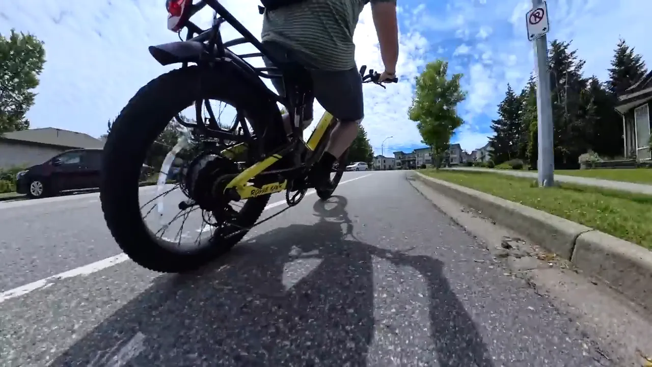The Biktrix Rogue Hawk rear wheel at speed