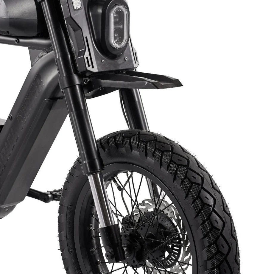 Grizzly LED headlight and dual-crown fork