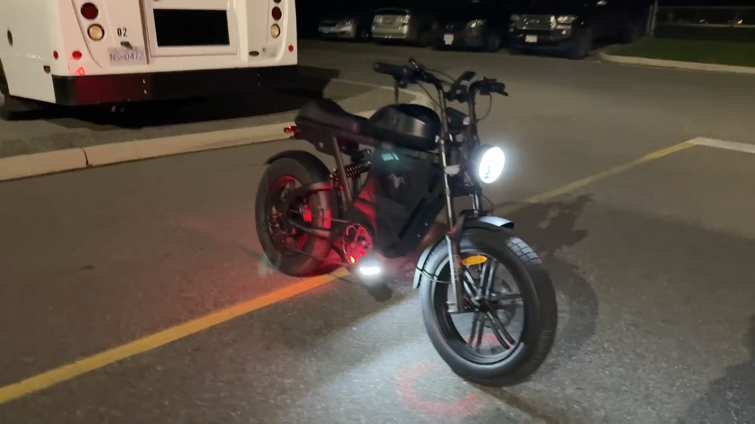 Motor Goat front three-quarter at night