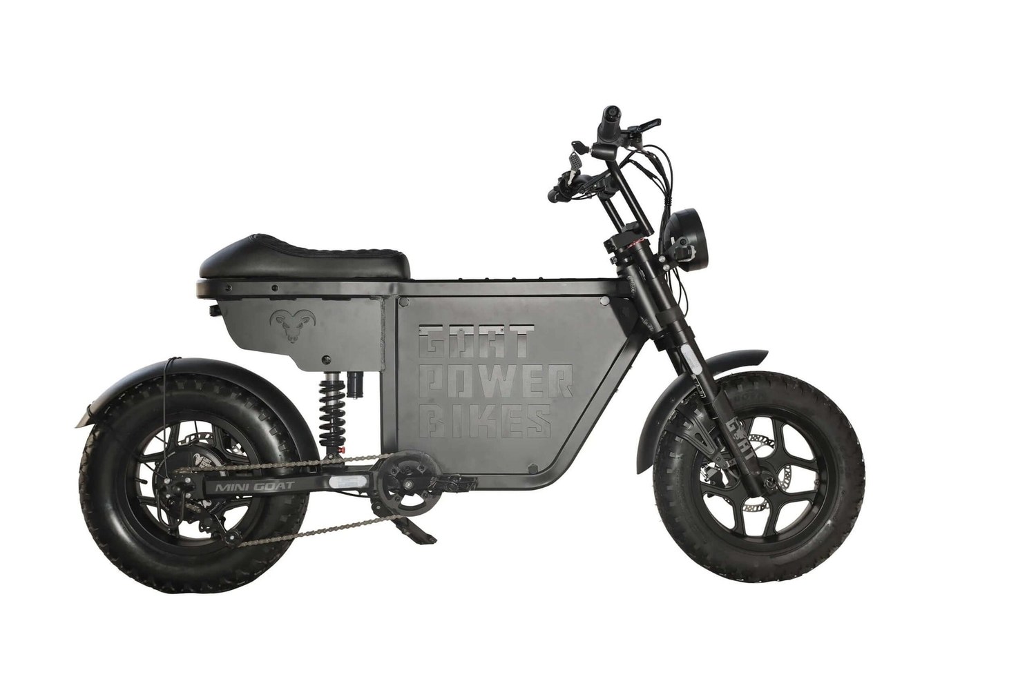 Mini Goat side profile showing the long wheelbase and very low seat line