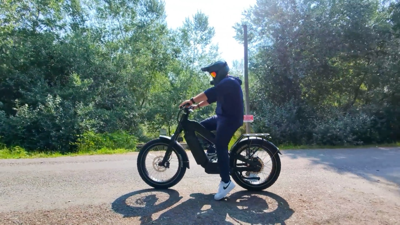 Ariel Rider Mudd on a gravel road