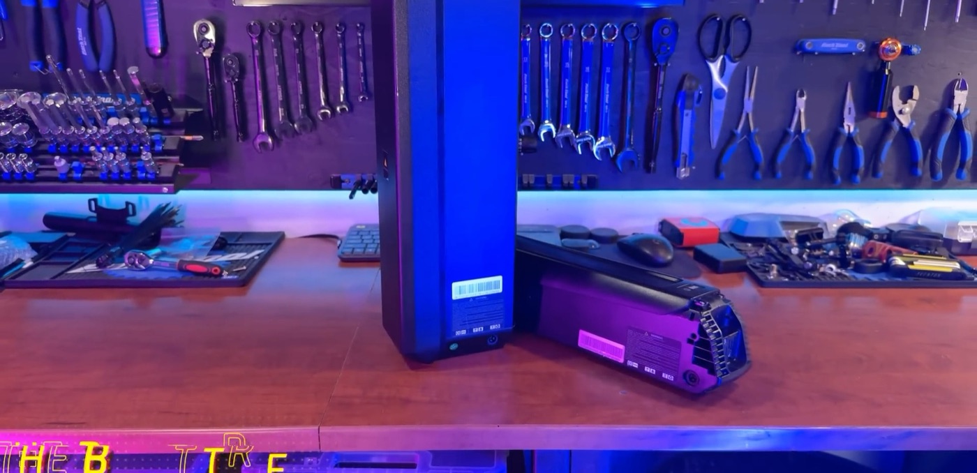 Mudd 72V dual batteries and two chargers on the bench