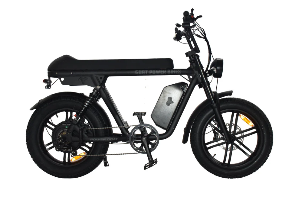 Power Goat V3 side profile showing café-racer geometry